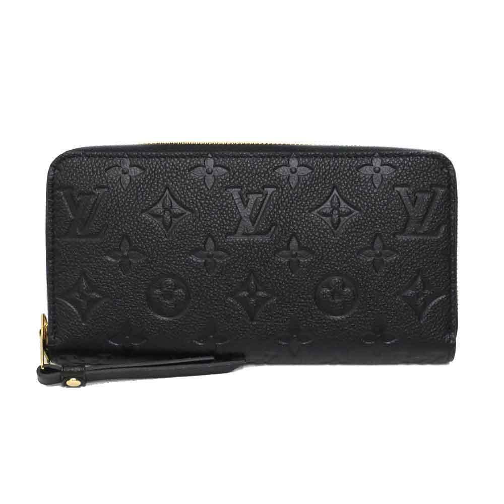 Louis Vuitton Zippy Wallet Leather Long Black